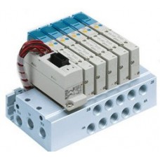 SMC solenoid valve 4 & 5 Port SS5Y5-52, 5000 Series Manifold for Series EX510 Gateway Serial Transmission System (IP20)